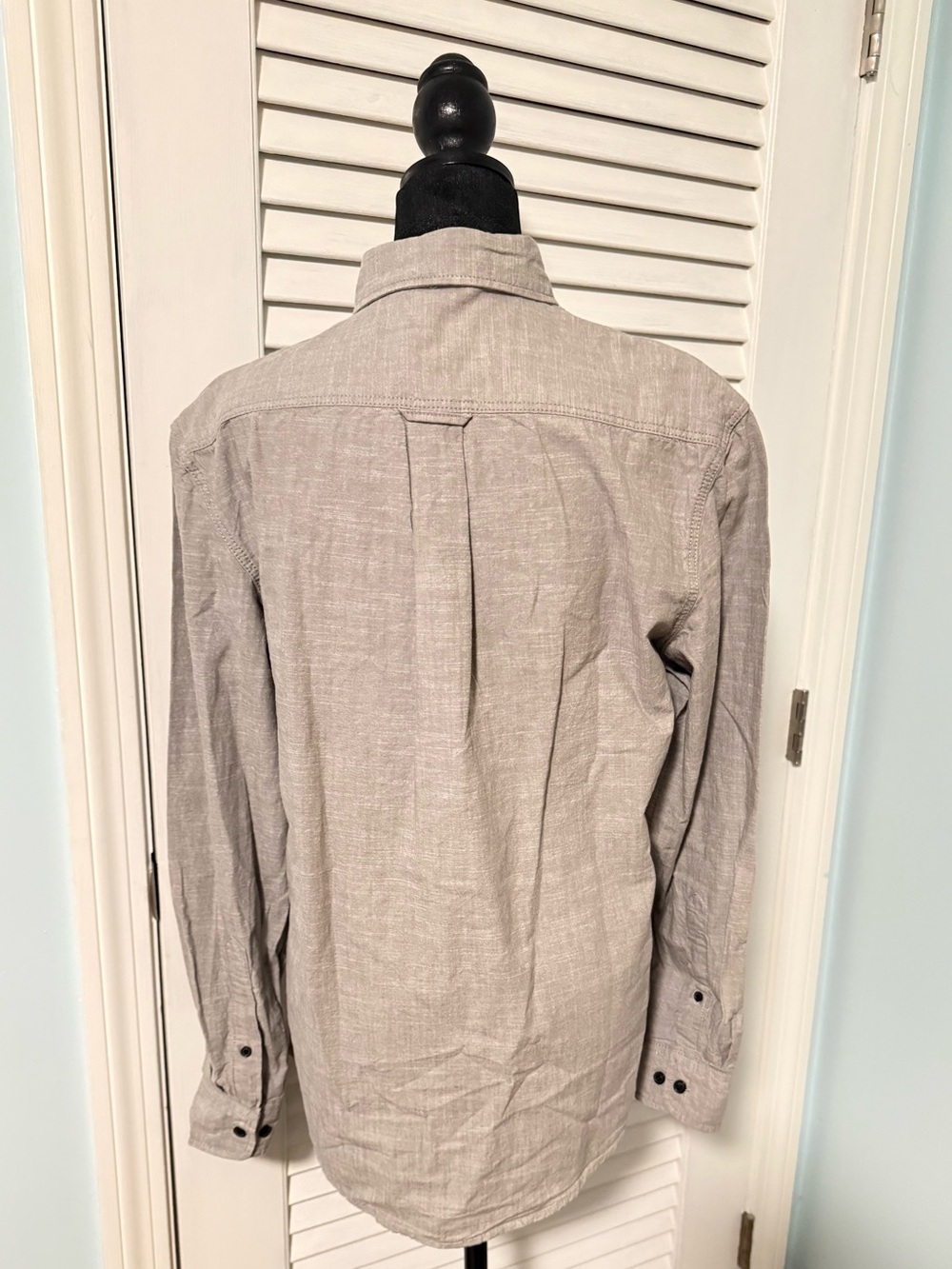 U.S. Polo Assn. Men’s Button-Down Long Sleeve Shirt in Beige & Navy Logo. NWOT - Picture 7 of 10